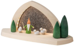 LED Gesteinsbogen natur  mit Schäferwichtel & Schafen